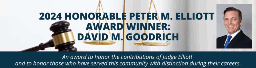 Announcing the Winner of the 2024 Peter M. Elliott Award: David M. Goodrich